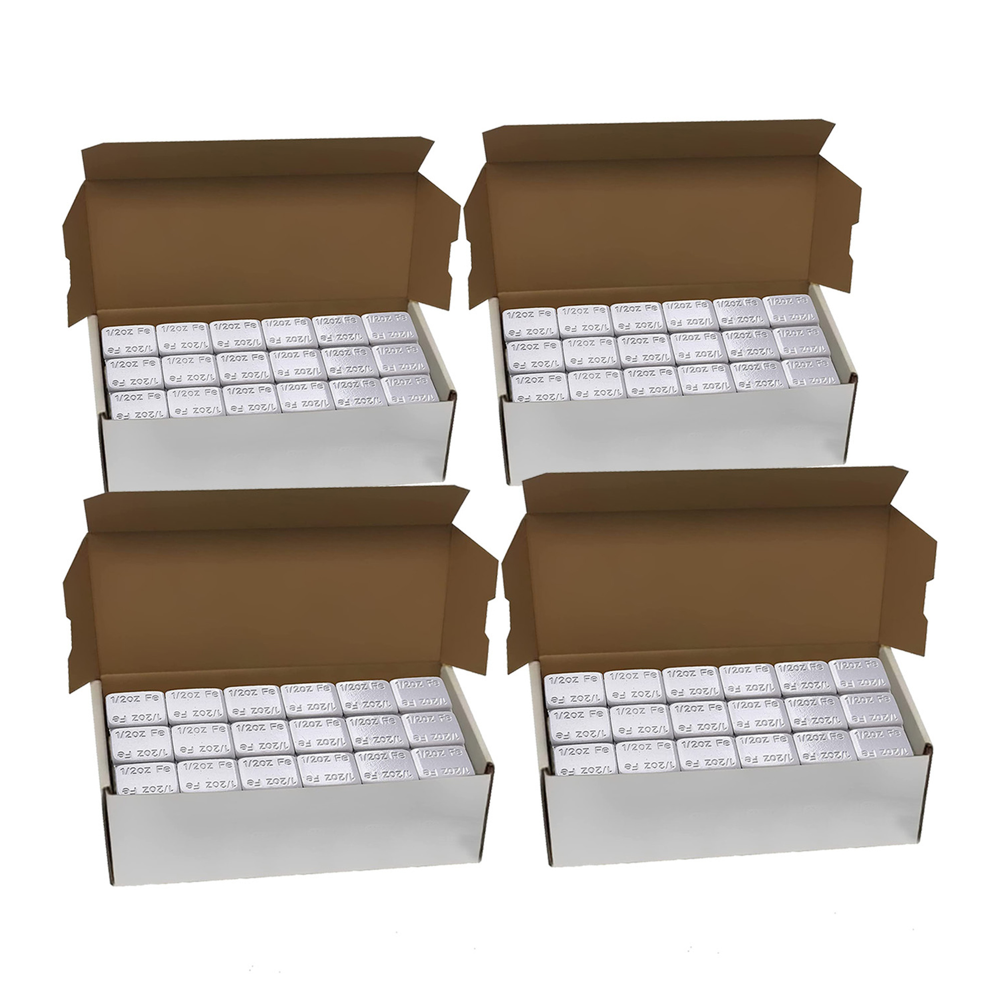 EISEN Adhesive Stick-On Wheel Weights, 1/2 oz, Gray, 48 Strips per Box, 4-Pack, Model AA024A4